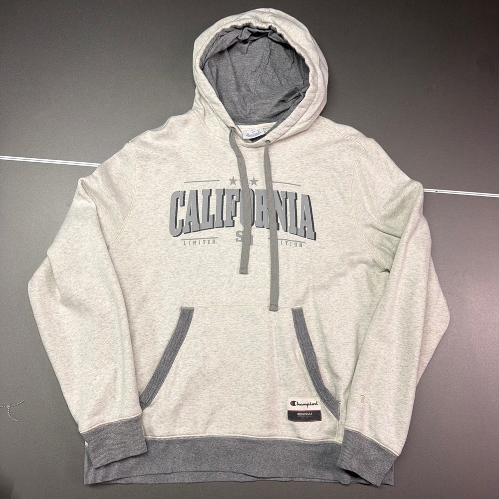 Champion Originals Mens California SD Limited Edition Hoodie Gray Sweatshirt L